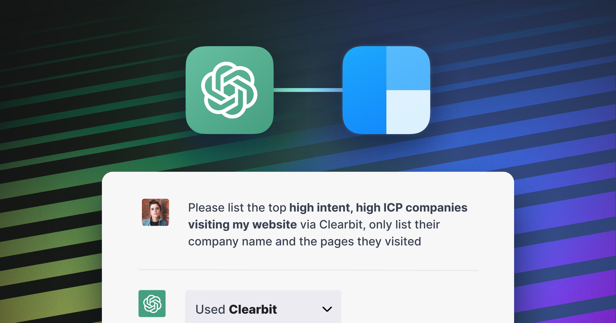 Clearbit ChatGPT Plugin - screen 1